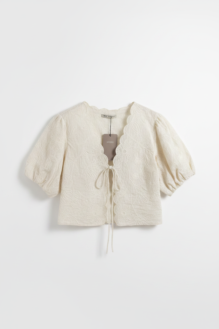 Bolero Bordado – Flat Lay