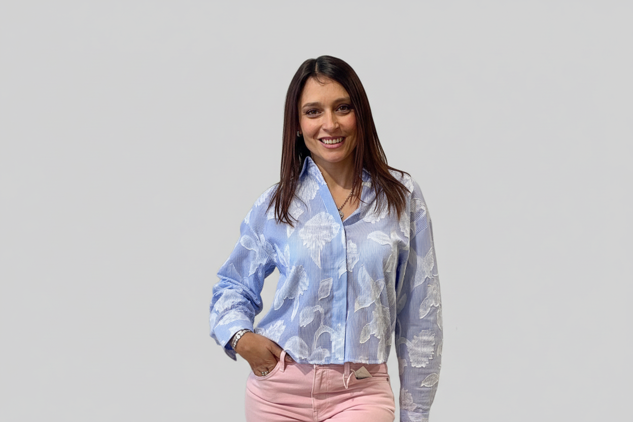Camisa Risca Azul - Frontal