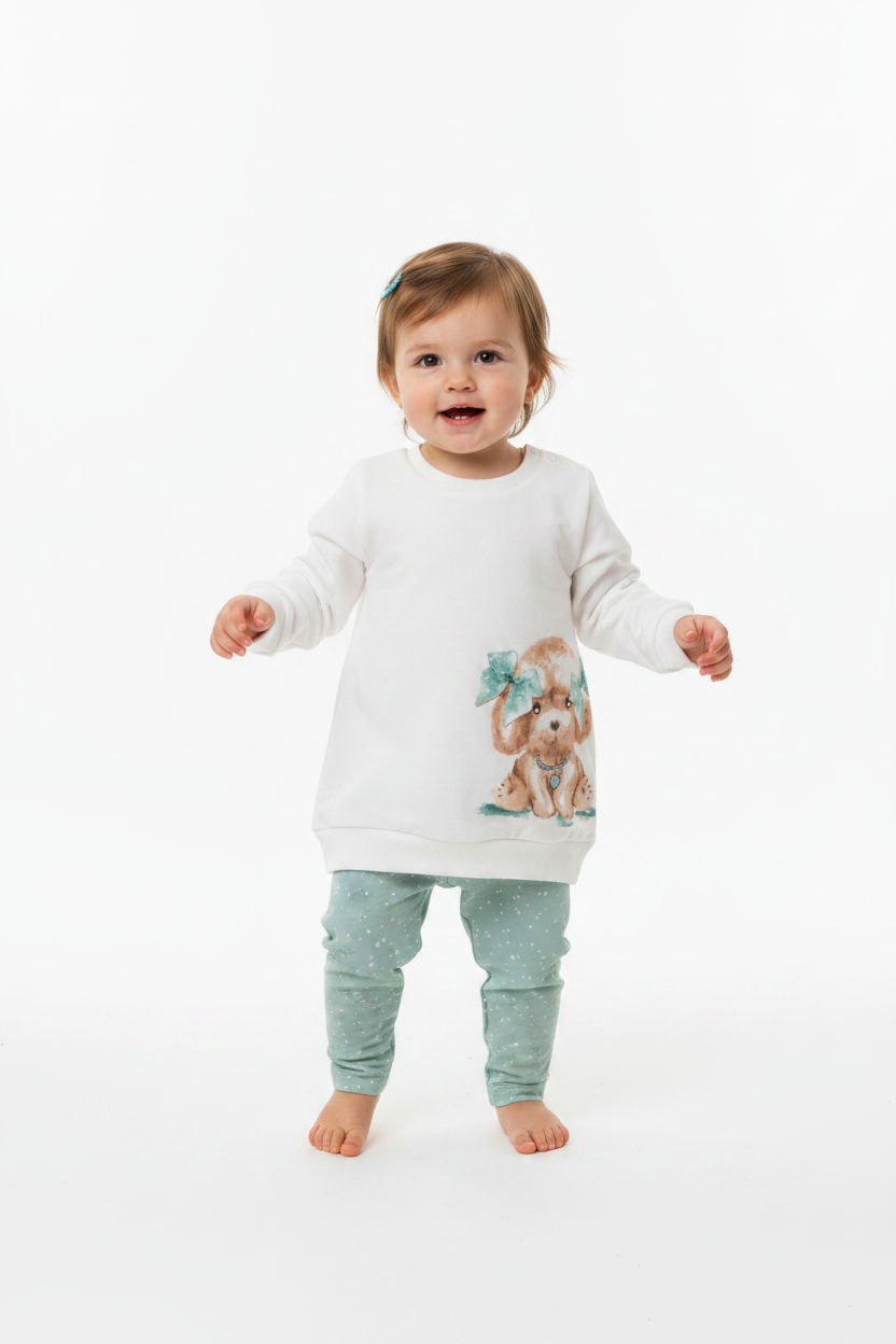 Conjunto Cãozinho Menina 2 Anos