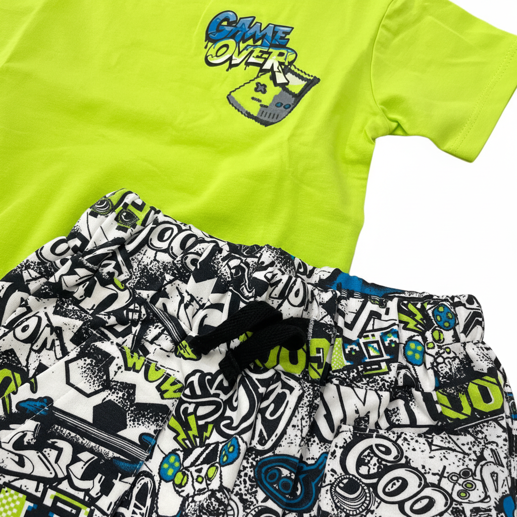 Conjunto Game Over - detalhe prints