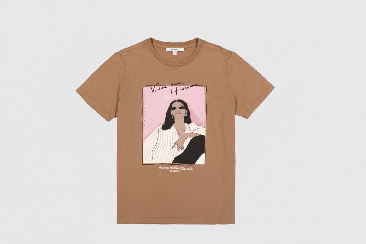 T-shirt Camel Warm Hues