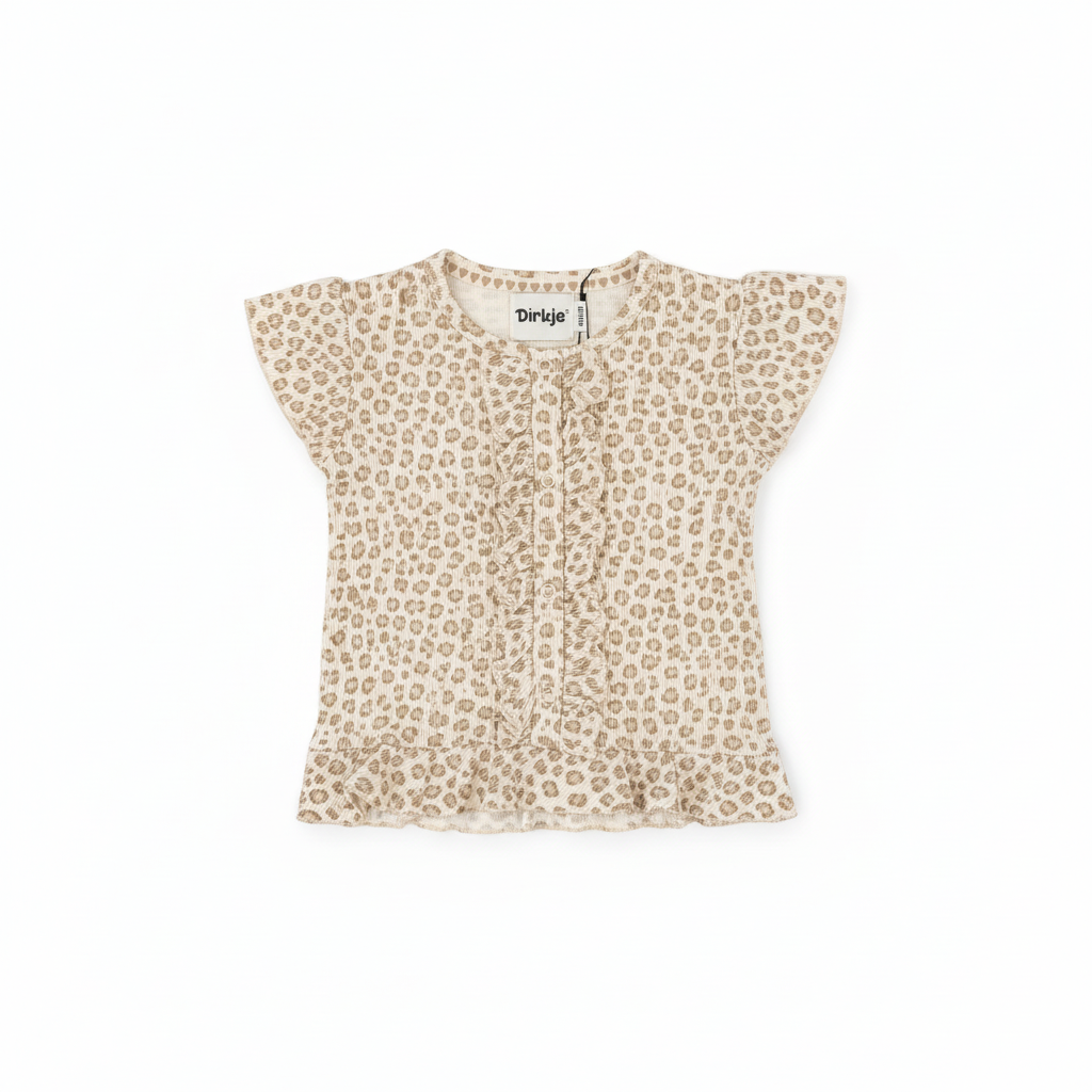 T-shirt leopardo Dirkje - fundo branco